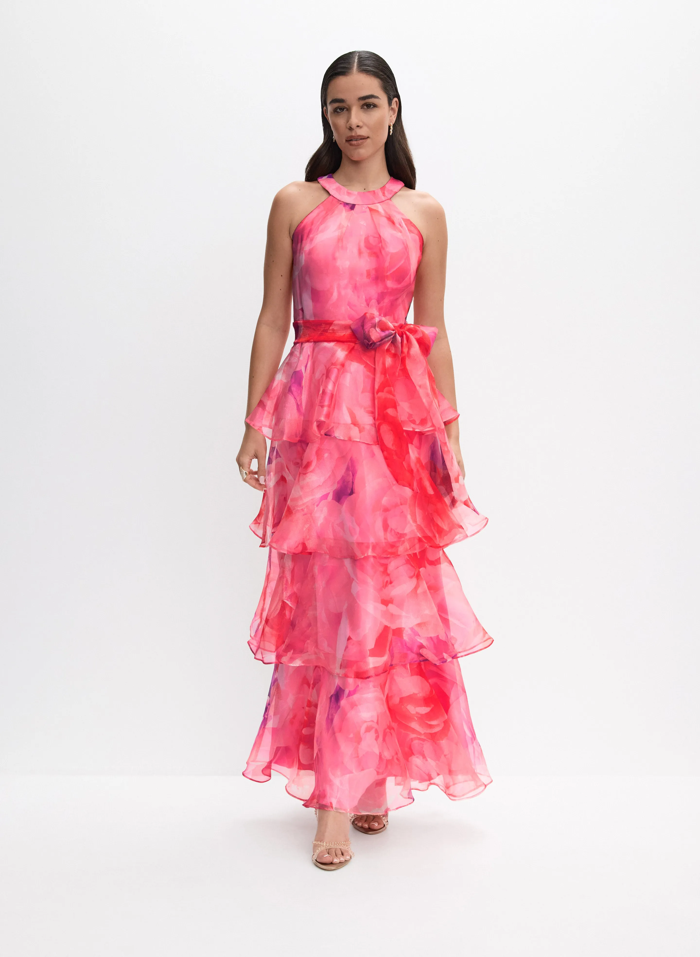 Melanie Lyne Floral Organza Dress Melanie Lyne Floral Organza Dress - Image 1