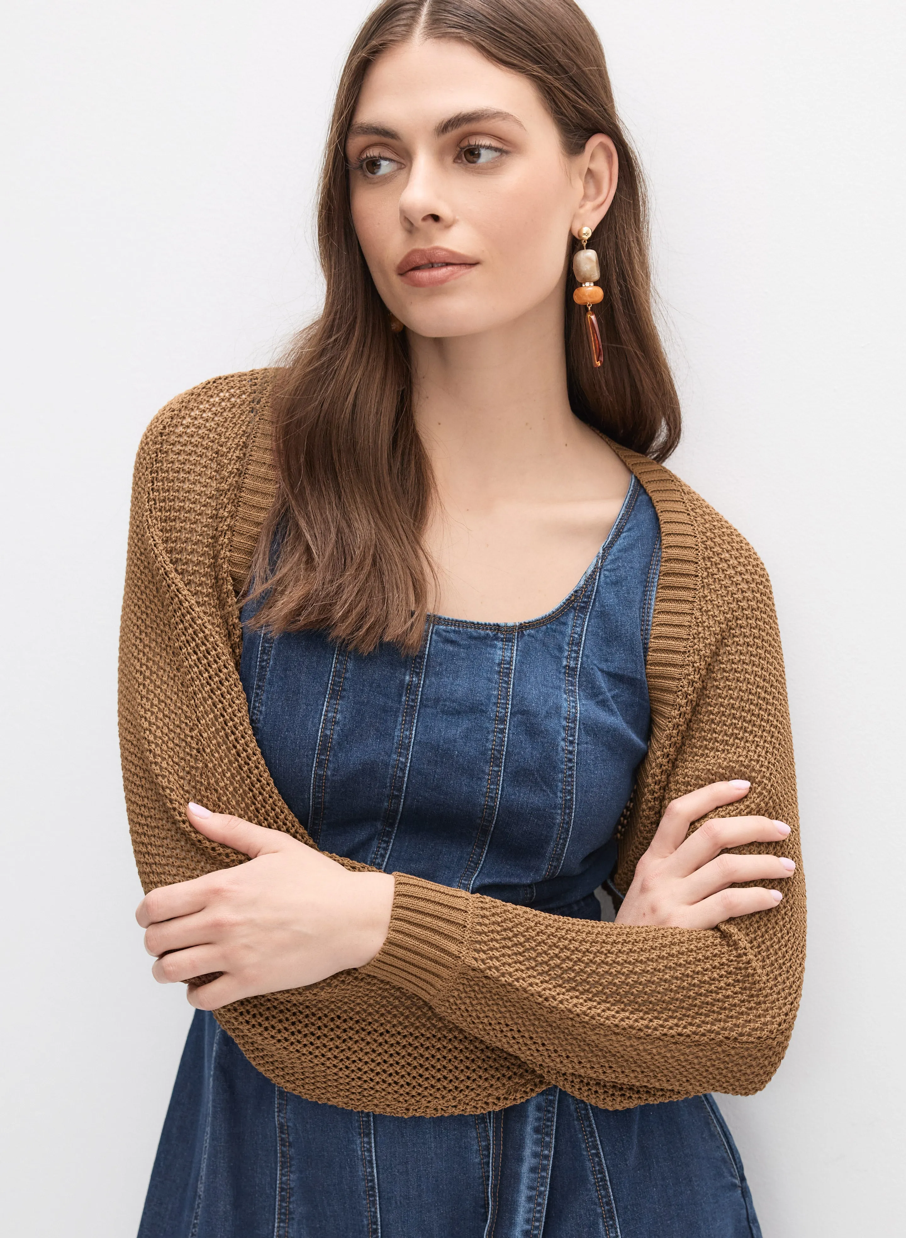 Melanie Lyne Open-Knit Shrug Melanie Lyne Open-Knit Shrug - Image 1