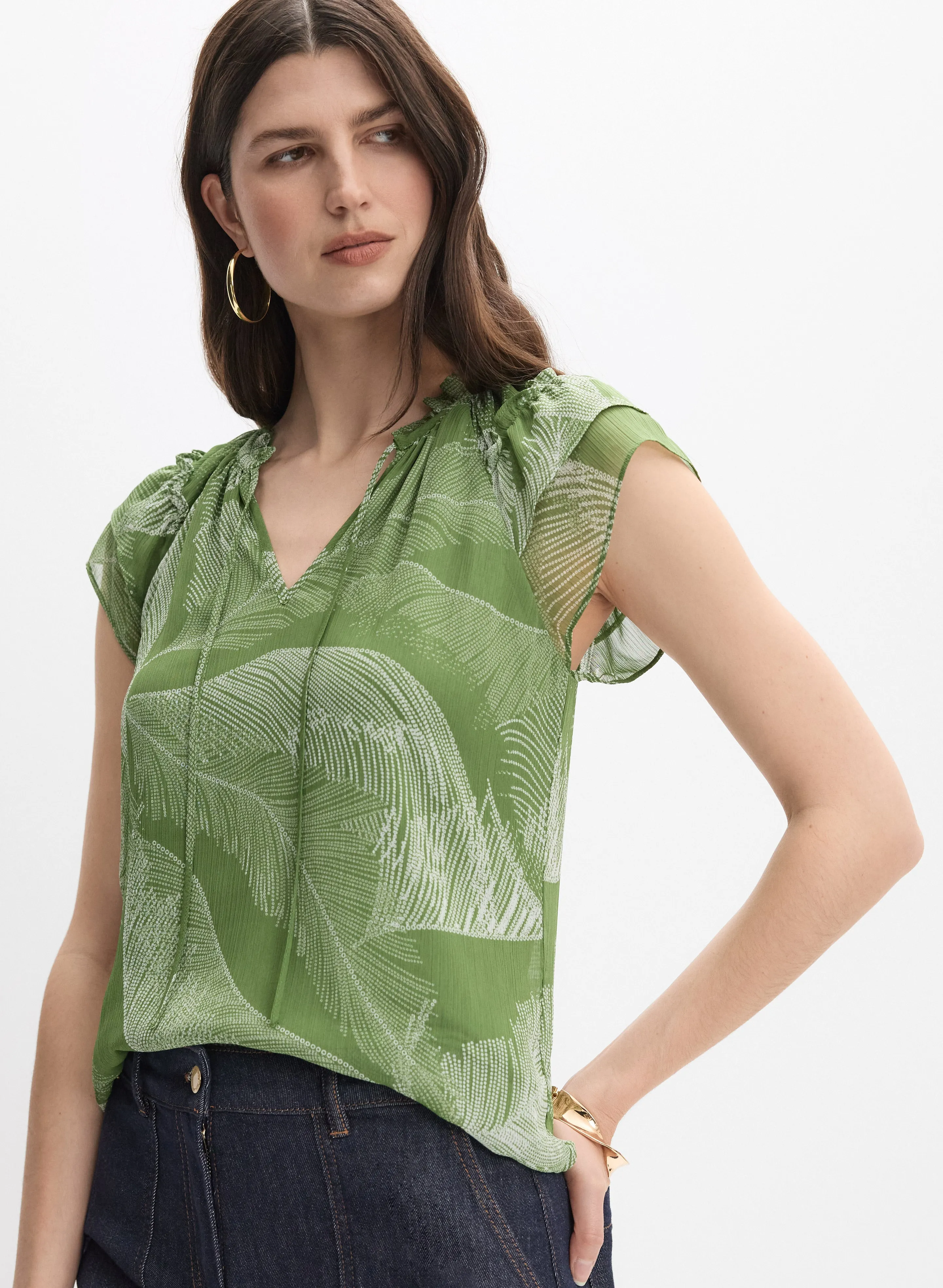 Melanie Lyne Printed Chiffon Blouse Melanie Lyne Printed Chiffon Blouse - Image 1