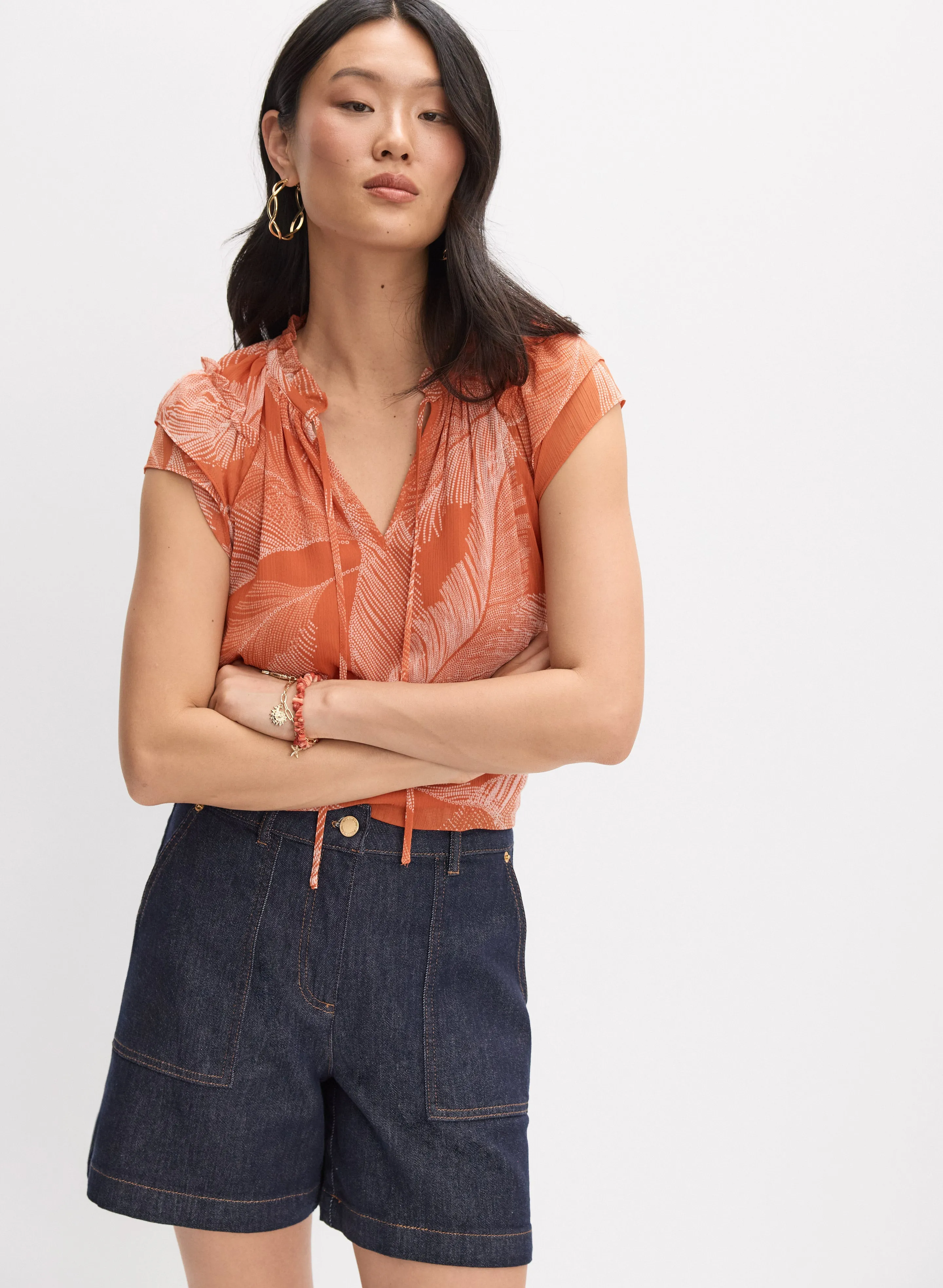 Melanie Lyne Printed Chiffon Blouse Melanie Lyne Printed Chiffon Blouse - Image 1