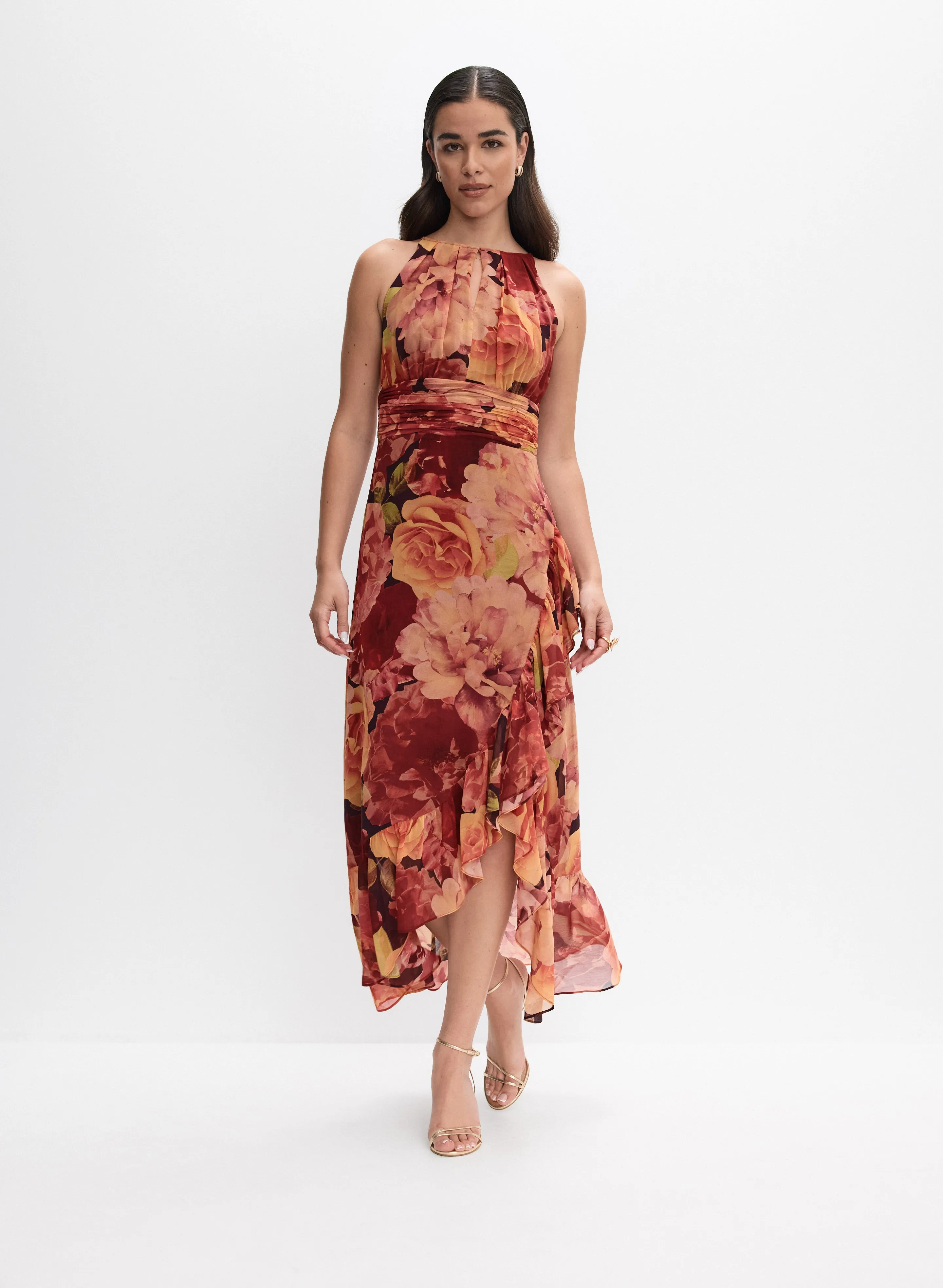 Melanie Lyne Floral Halter Neck Dress Melanie Lyne Floral Halter Neck Dress - Image 1