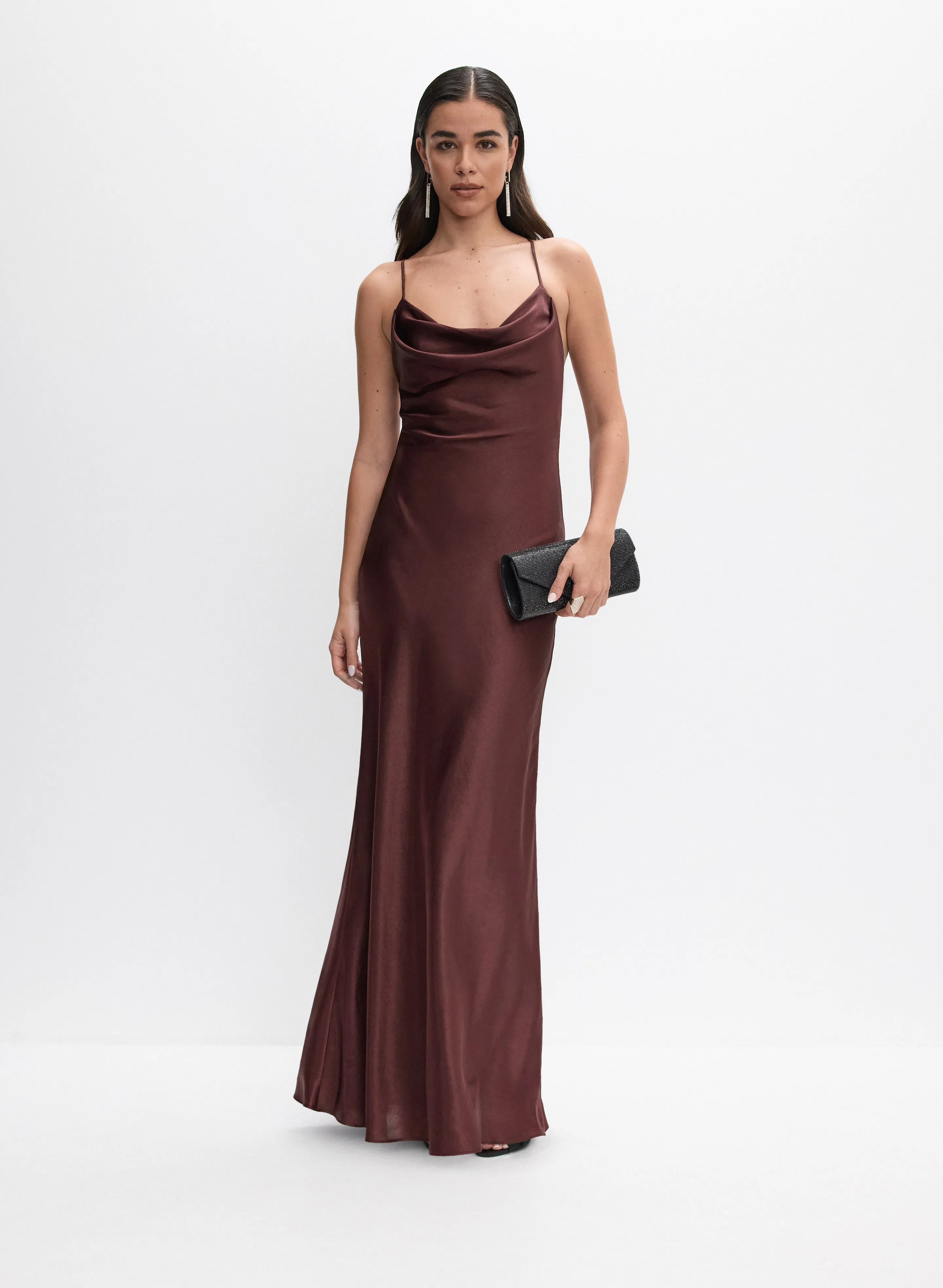 Melanie Lyne Cowl Neck Lace-Up Dress Melanie Lyne Cowl Neck Lace-Up Dress - Image 1