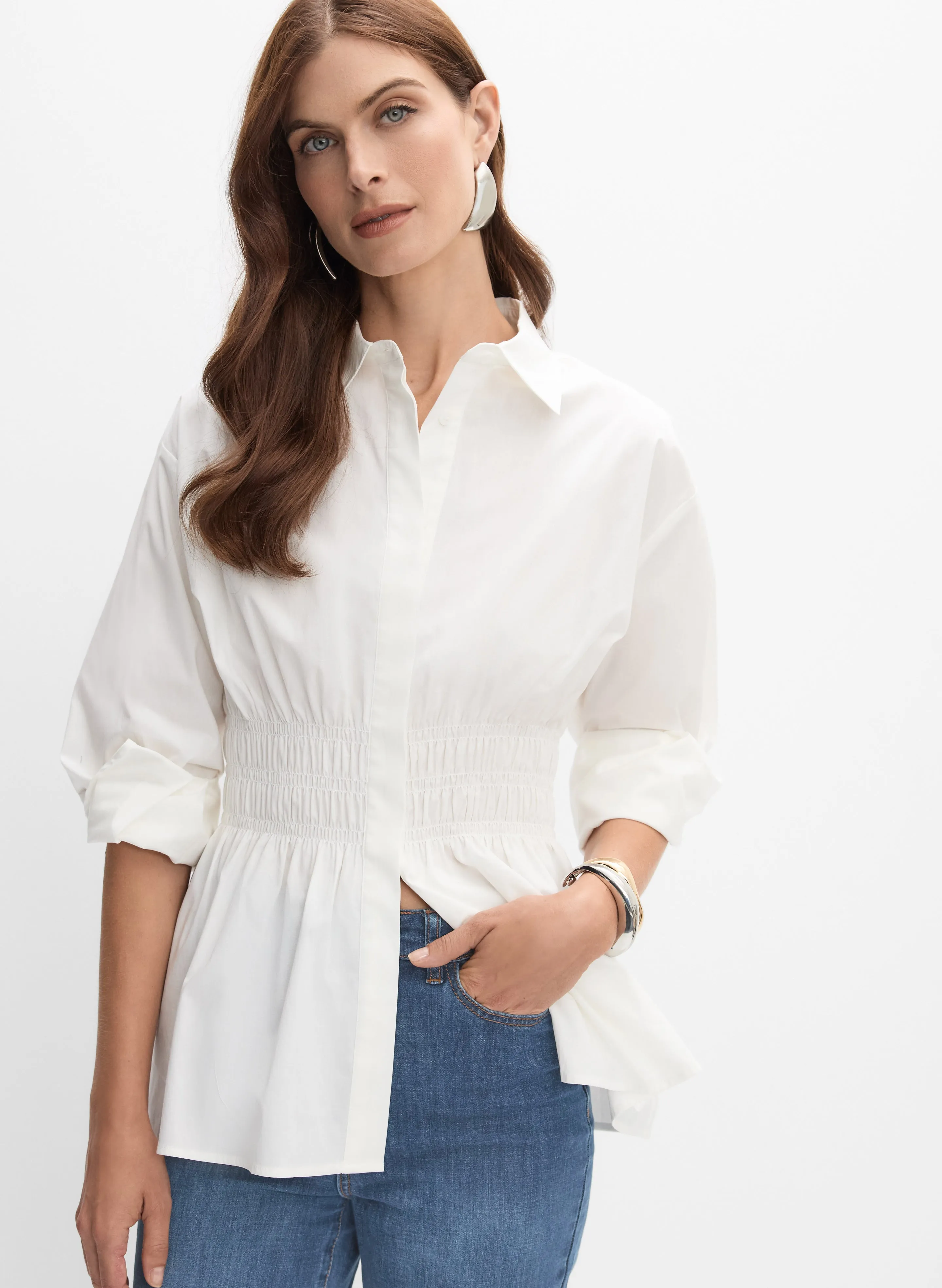 Melanie Lyne Cotton Poplin Blouse Melanie Lyne Cotton Poplin Blouse - Image 1