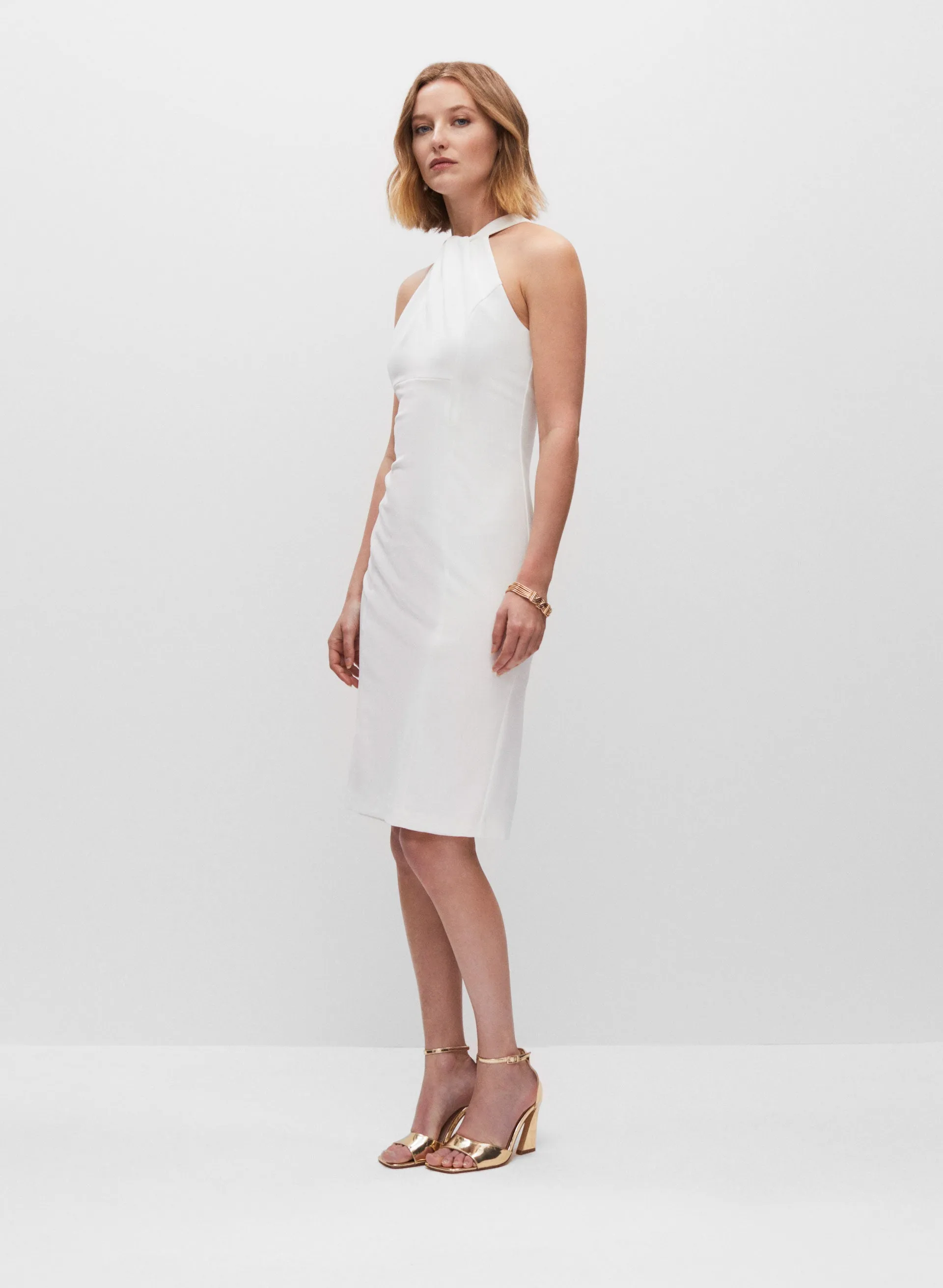 Melanie Lyne Twist Neck Cocktail Dress Melanie Lyne Twist Neck Cocktail Dress - Image 1