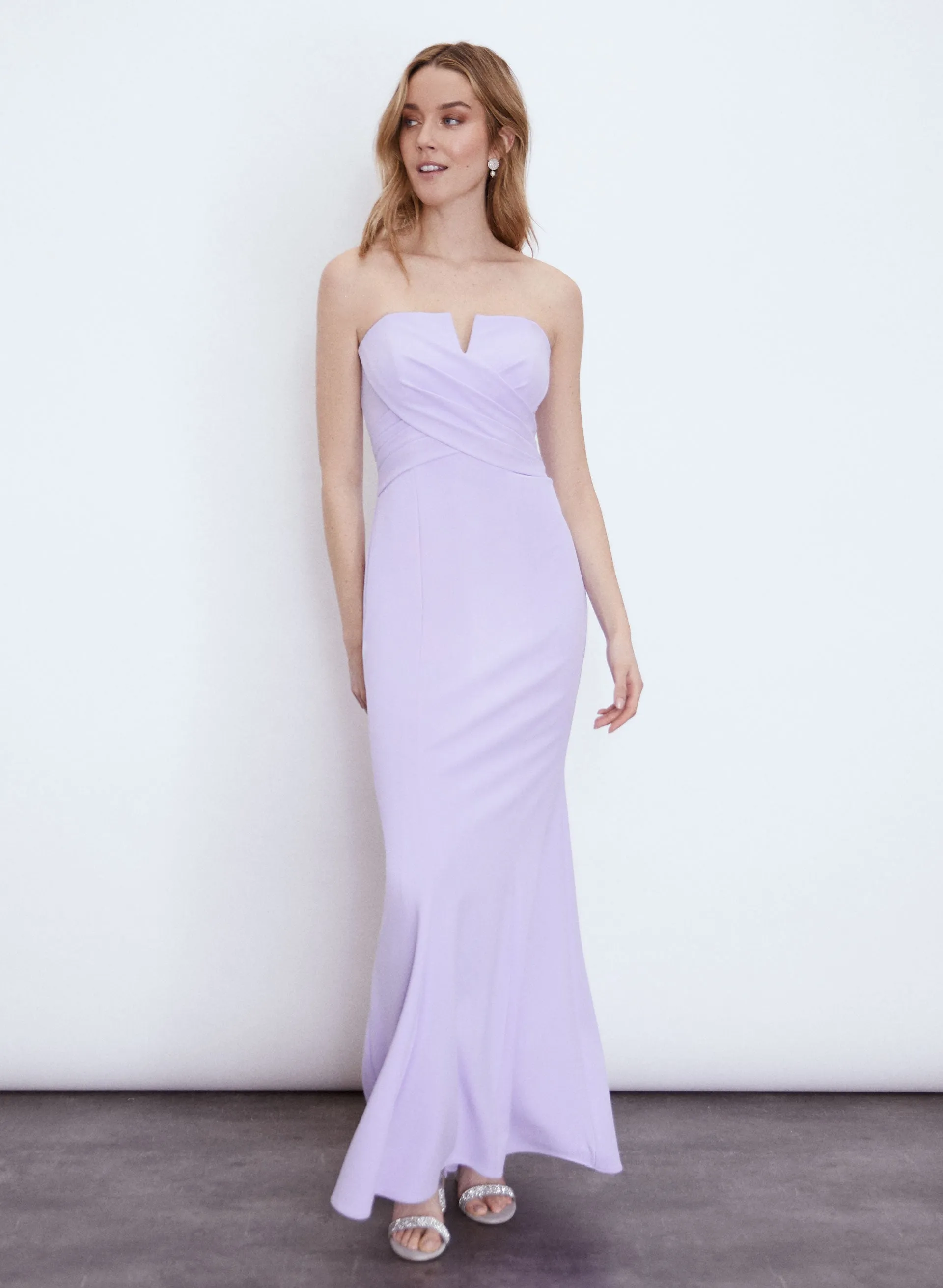 Melanie Lyne Strapless Split Neck Gown Melanie Lyne Strapless Split Neck Gown - Image 1