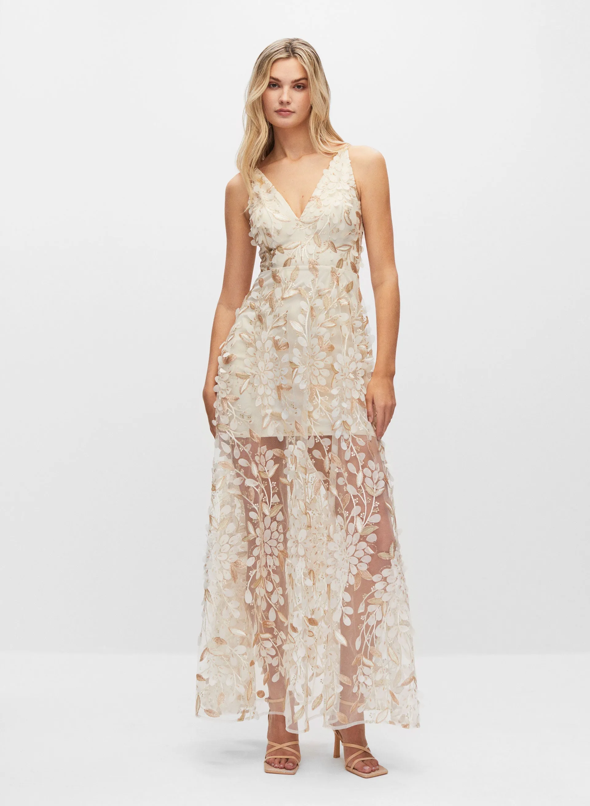 Melanie Lyne BA Nites - Floral Detail Gown Melanie Lyne BA Nites - Floral Detail Gown - Image 1