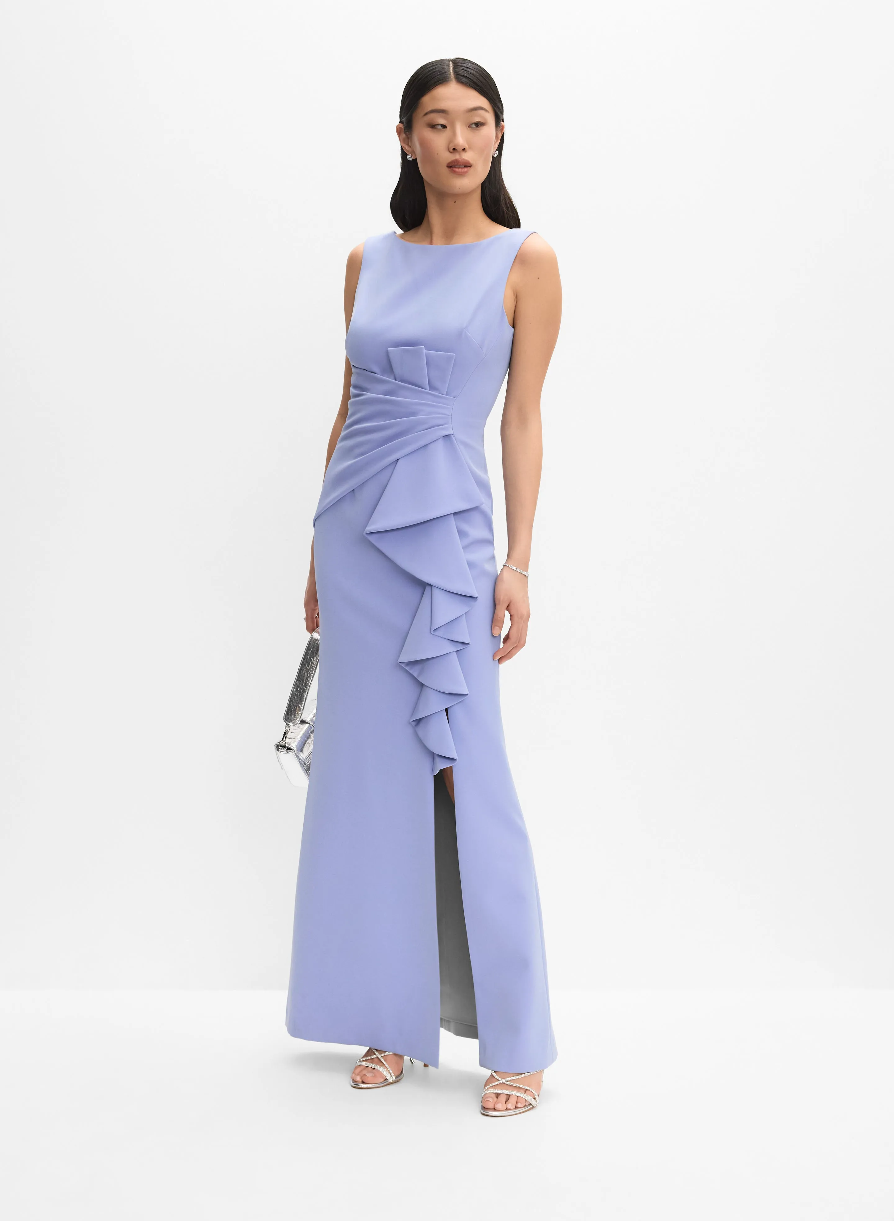 Melanie Lyne Waterfall Ruffle Front Dress Melanie Lyne Waterfall Ruffle Front Dress - Image 1