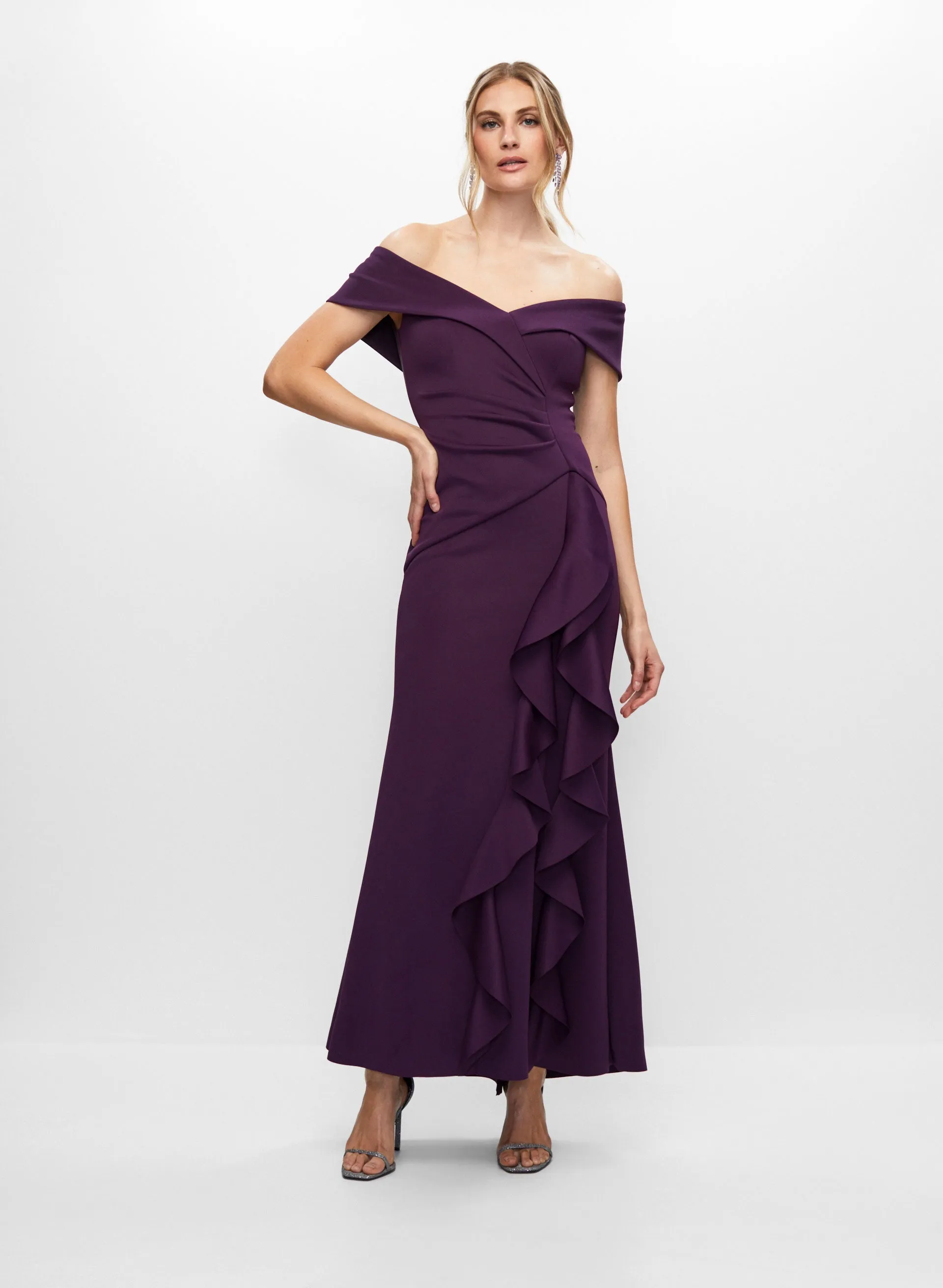 Melanie Lyne Sweetheart Neck Ruffle Dress Melanie Lyne Sweetheart Neck Ruffle Dress - Image 1