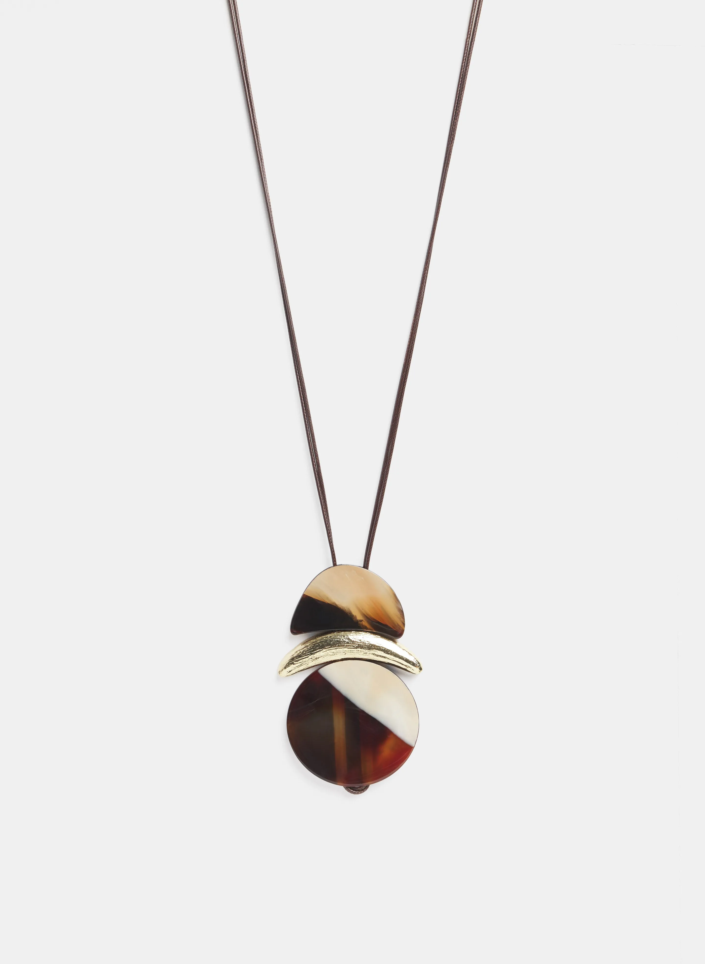 Melanie Lyne Resin Pendant Cord Necklace Melanie Lyne Resin Pendant Cord Necklace - Image 1