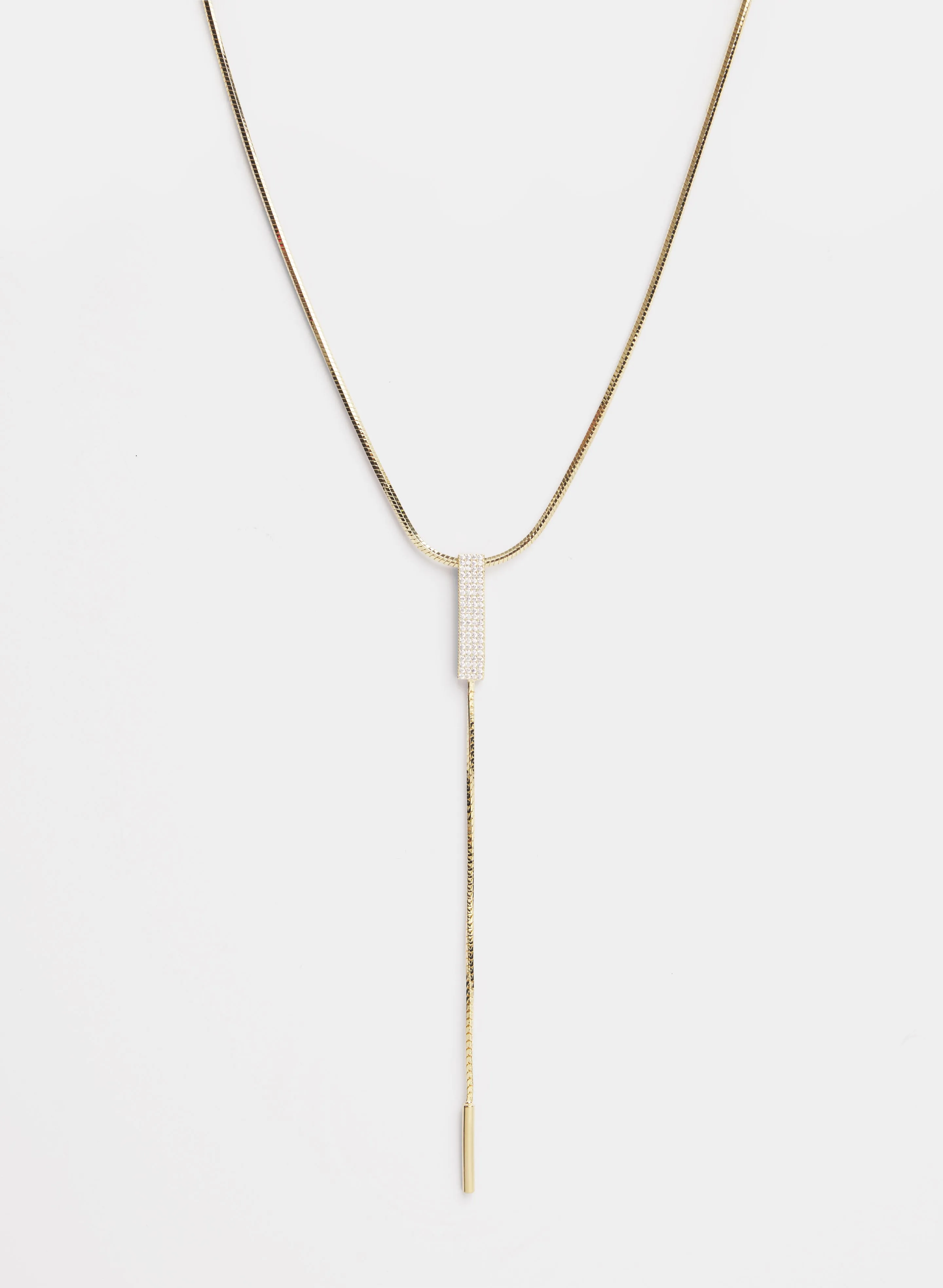 Melanie Lyne Rectangular Crystal Pendant Necklace Melanie Lyne Rectangular Crystal Pendant Necklace - Image 1