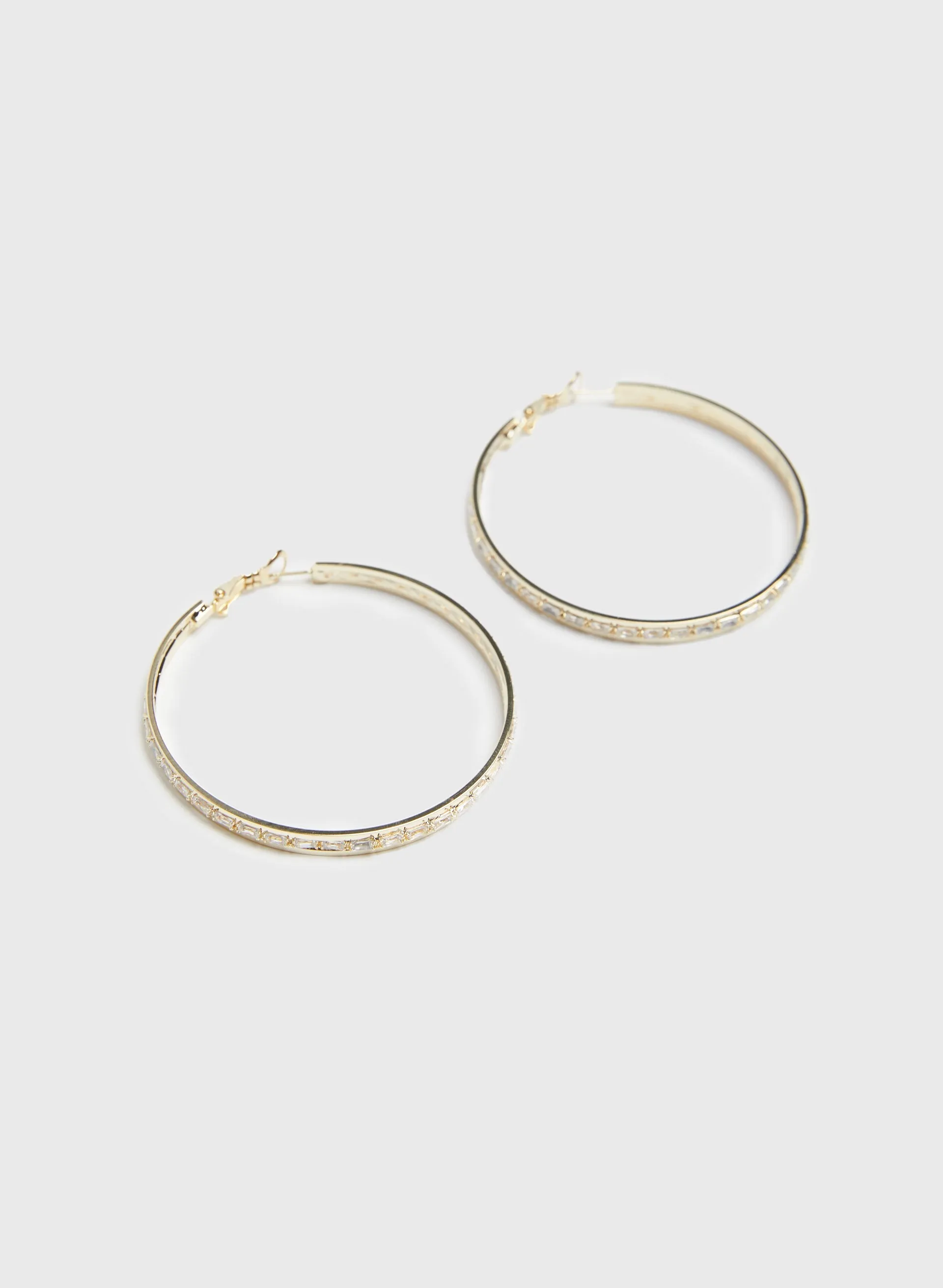 Melanie Lyne Crystal Detail Hoop Earrings Melanie Lyne Crystal Detail Hoop Earrings - Image 1