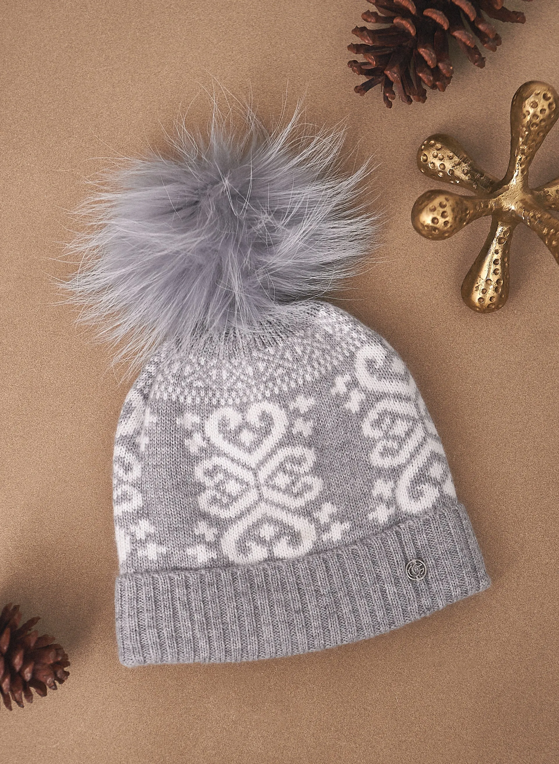 Melanie Lyne Removable Pompom Hat Melanie Lyne Removable Pompom Hat - Image 1