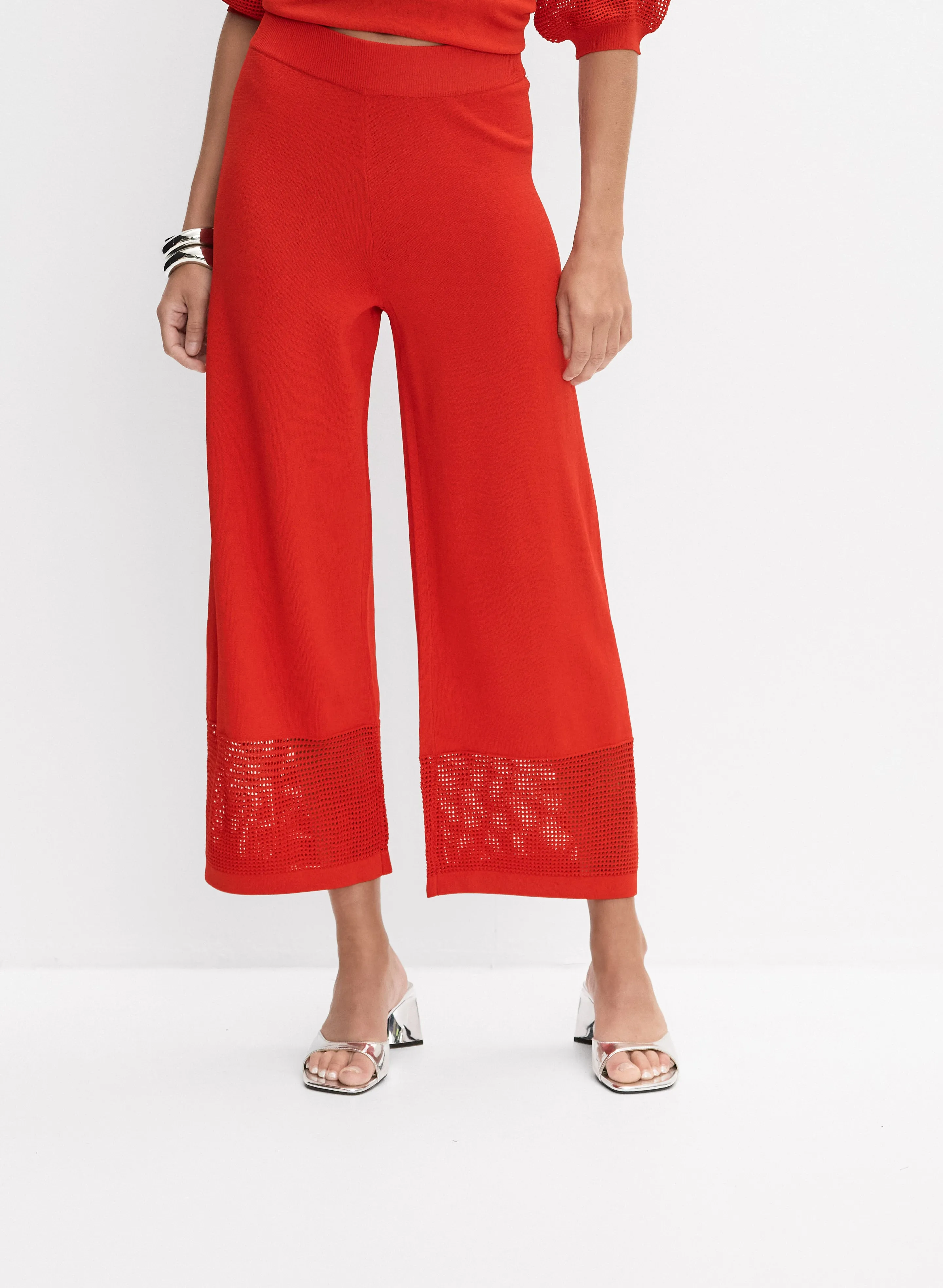 Melanie Lyne Joseph Ribkoff - Wide-Leg Cropped Pants Melanie Lyne Joseph Ribkoff - Wide-Leg Cropped Pants - Image 1